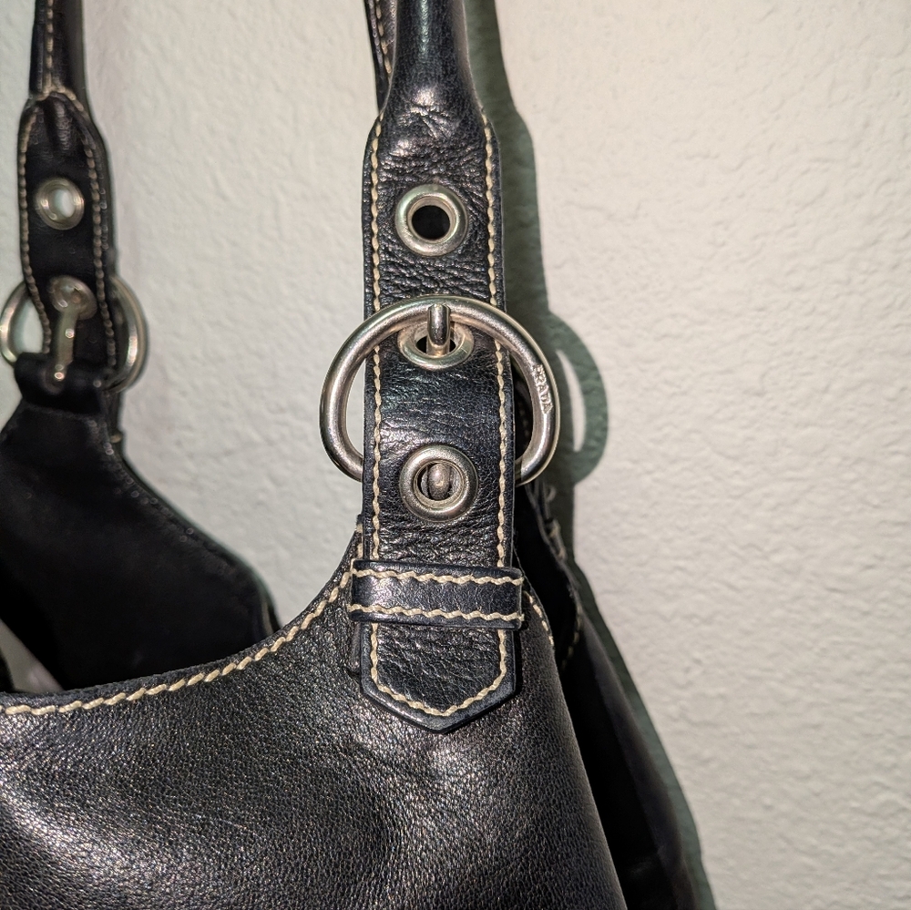 Prada Vitello Diano Black Leather Shoulder Bag 334852 - Picture 4 of 11